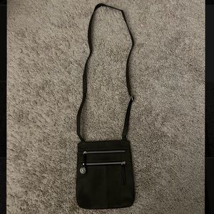 Relic Gray Leather Crossbody Bag